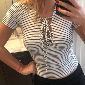 White stripped shirt